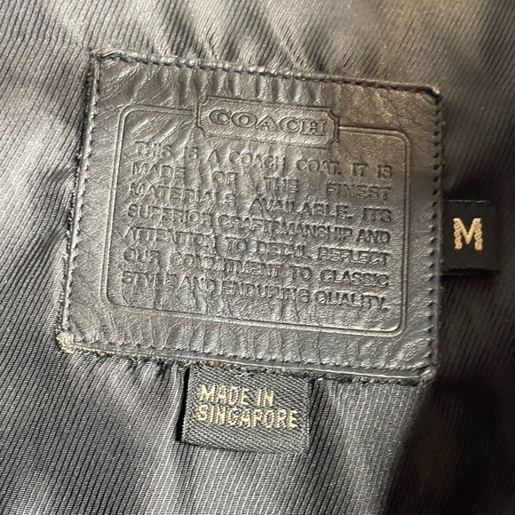 Coach jacket black size medium zip up mens - Picture 3 of 8